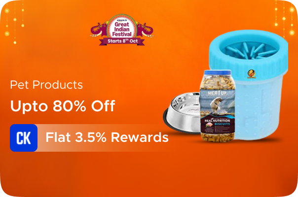 Amazon: Up to 80% off on Pet Products + Flat 3.5% Rewards